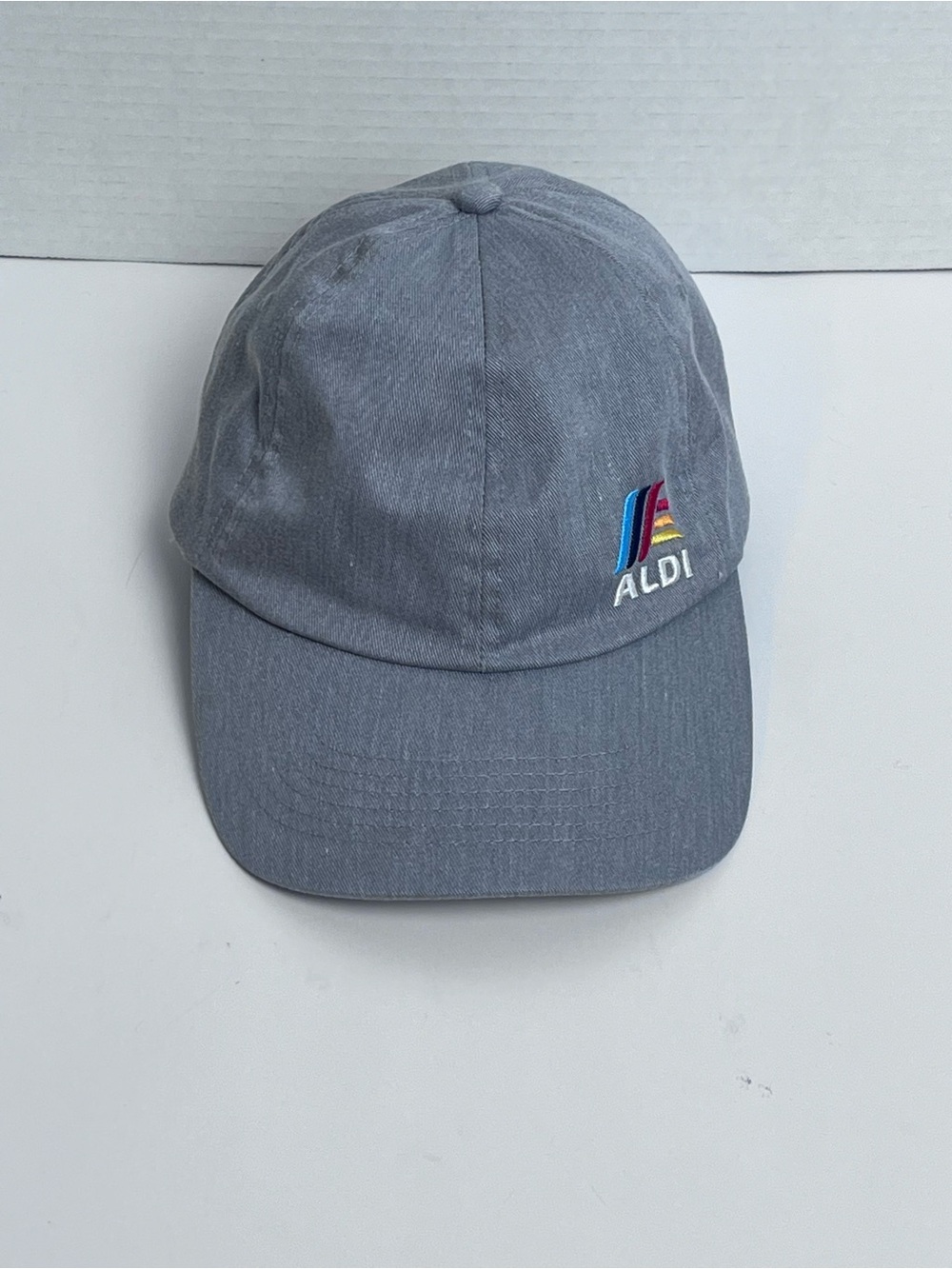Aldi Gear Unisex Adult Gray Logo Adjustable Back Baseball Cap One Size; Grocery
